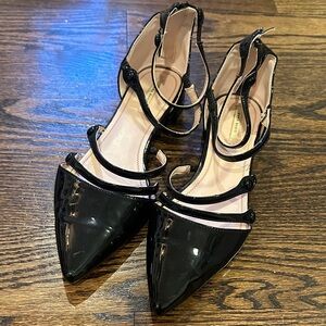 Zara Black Patent Leather Flats